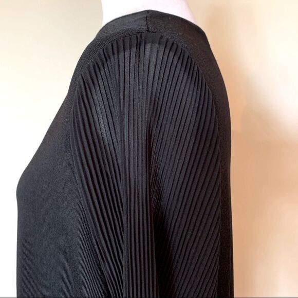 NWT I-N-C International black sweater pleated chiffon bell sleeves 0X/XL $89.50 - Picture 11 of 11